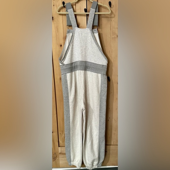 NWT Free People Movement Heather Gray Knit Overalls - Picture 7 of 9